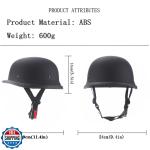 QICHAO Motorcycle Helmets, Personality Vintage Adult Half Helmet Open Face DO