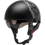 GMax HH-65 Half-Helmet Tormentor Naked - Matte Black/Silver - X-Large H1658077