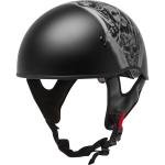 GMax HH-65 Half-Helmet Tormentor Naked - Matte Black/Silver - X-Large H1658077