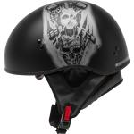 GMax HH-65 Half-Helmet Tormentor Naked - Matte Black/Silver - X-Large H1658077