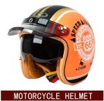 Retro Half Helmet Motorcycle Winter Three-Quarters Men's Cruise American