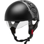 GMax HH-65 Half-Helmet Tormentor Naked - Matte Black/Silver - X-Large H1658077