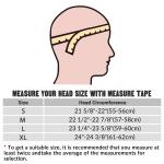 AHR Motorcycle Half Face Helmet DOT Approved Bike Cruiser High Gloss Black M