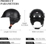 Half Helmet Motorcycle Men Women Adult Open Face Motorcycle MEDIUM