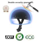 Motorcycle Half Helmet, DOT Approved Adult Men Women Retro Open Face Helmets,...