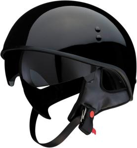 Vagrant Solid Street Half Helmet Gloss Black Large Z1R 0103-1277