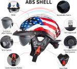 Half Helmets Motorcycle Open Face Sun Visor Quick Release Adjustable DOT Approve