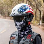 Half Helmets Motorcycle Open Face Sun Visor Quick Release Adjustable DOT Approve