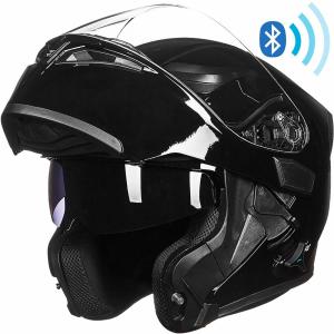 ILM Blue Tooth Motorcycle Helmet Flip up Modular Dual Visor Intercom FM DOT 902