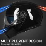 ILM Adult Motorcycle Modular Full Face Snowmobile Helmet Flip up Dual Visor DOT