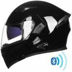ILM Blue Tooth Motorcycle Helmet Flip up Modular Dual Visor Intercom FM DOT 902