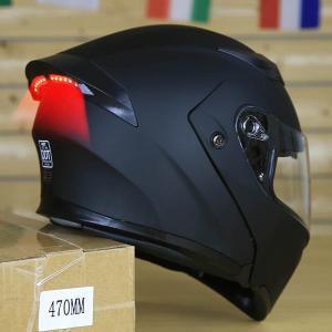 Black Modular Snowmobile LED LIGHT Helmet Full Face Shield Dual Adult DOT M-XXL