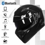 ILM Blue Tooth Motorcycle Helmet Flip up Modular Dual Visor Intercom FM DOT 902