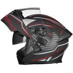 ILM Modular Full Face Motorcycle Helmet LED Adults Snowmobile Helmet DOT 902L