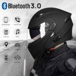 ILM Bluetooth Full Face Modular Motorcycle Helmets Dual Visor Intercom FM DOT