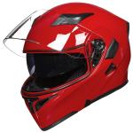 ILM Red Refurbished Full Face Modular Motorcycle Helmet Dual Visor DOT 902