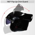 ILM Refurbish Vintage Full Face Modular Motorcycle Helmet Adult 180° Flip up DOT