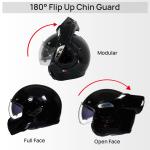 ILM Refurbish Vintage Full Face Modular Motorcycle Helmet Adult 180° Flip up DOT