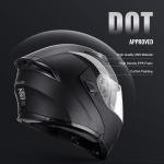 New Open & Full Face & Modular 3/4 Half Motorcycle Helmet Dual Visor Unisex DOT
