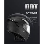 Uimoso DOT Motorcycle Modular Full Face 3/4 Open Face Helmet Black-M/L/XL Size