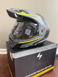 New Scorpion AT960 Monk Modular Motorcycle Helmet DOT ECE Gray Hi Viz