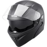 VEVOR Full Face Motorcycle Helmet Winter Flip Up Modular Helmets Dual Visor DOT