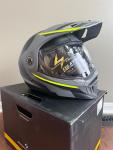 New Scorpion AT960 Monk Modular Motorcycle Helmet DOT ECE Gray Hi Viz