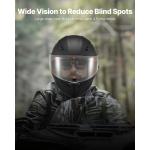 Uimoso DOT Motorcycle Modular Full Face 3/4 Open Face Helmet Black-M/L/XL Size