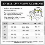 ILM Bluetooth Motorcycle Helmet Modular Flip up Full Face Dual Visor Inter DOT