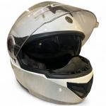 Torc T27 Full Face Modular Motorcycle Helmet; Gloss White Size Médium (57-58cm)