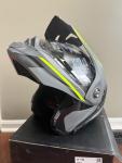 New Scorpion AT960 Monk Modular Motorcycle Helmet DOT ECE Gray Hi Viz