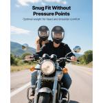 Uimoso DOT Motorcycle Modular Full Face 3/4 Open Face Helmet Black-M/L/XL Size