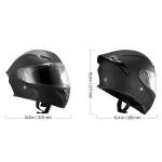 Uimoso DOT Motorcycle Modular Full Face 3/4 Open Face Helmet Black-M/L/XL Size