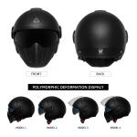 TRIANGLE Motorcycle Helmets Full Face 3/4 Open Face Helmet Dual Visor for Men