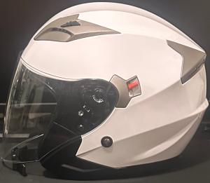 YEMA 627 Open Face Motorcycle Helmets, DOT Approved 3/4 White Size XXL