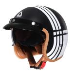 TRIANGLE Open Face Motorcycle Helmet 3/4 Retro Helmets for Men and Women