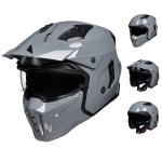 ILM Open Face Motorcycle 3/4 Half Helmets Vintage Retro ATV Cruiser Gray DOT