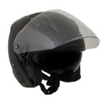 Motorcycle Helmet DOT Matte Black Open Face 3/4 Biker w/ Visor