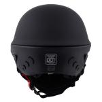 Milwaukee Helmets 9830 Rascal 3/4 Open Face Flat Black 2 in 1 Motorcycle Helmet