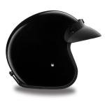 Daytona Small Profile DOT Motorcycle Cruiser Helmet Open Face 3/4 -Snap on Visor