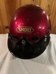 A vintage Shoei RJ-101V Open Face Racing Motorcycle Helmet 11”w 7”H