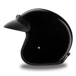 Daytona Small Profile DOT Motorcycle Cruiser Helmet Open Face 3/4 -Snap on Visor