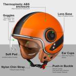 🏍️ Retro Open Face Motorcycle Helmet | DOT Approved 3/4 Classic Style 🕶️