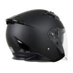 Milwaukee Helmets 9805DOT Matte Black Open Face 3/4 Half Helmet With Sun Visor