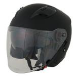 Motorcycle Helmet DOT Matte Black Open Face 3/4 Biker w/ Visor
