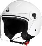 Motorcycle Helmet Retro 3/4 Helmets W/Clear Visor TRIANGLE Open Face WHITE SMALL