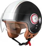 Open Face Motorcycle Helmet for Adults, Half Moped Helmets Medium, Black 