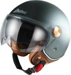 Pretoee Open Face Motorcycle Helmet 3/4 Retro Classic Moped w/Visor, Matte Black