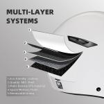 Motorcycle Helmet Retro 3/4 Helmets W/Clear Visor TRIANGLE Open Face WHITE SMALL