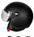 3/4 Motorcycle Helmets Retro Open Face Vespa Scooters Medium, Matte Black 